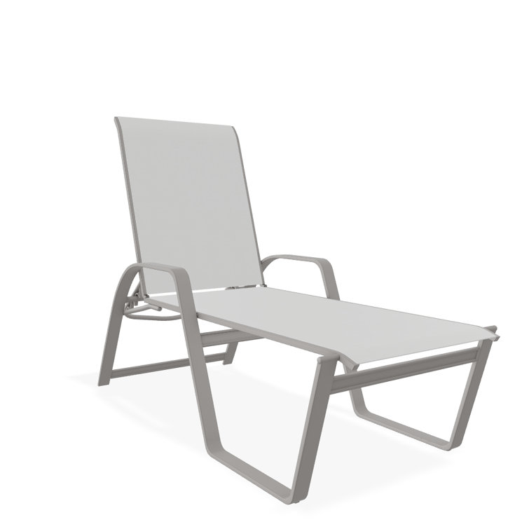 Holna Outdoor Rust-Resistant Metal Chaise Lounge