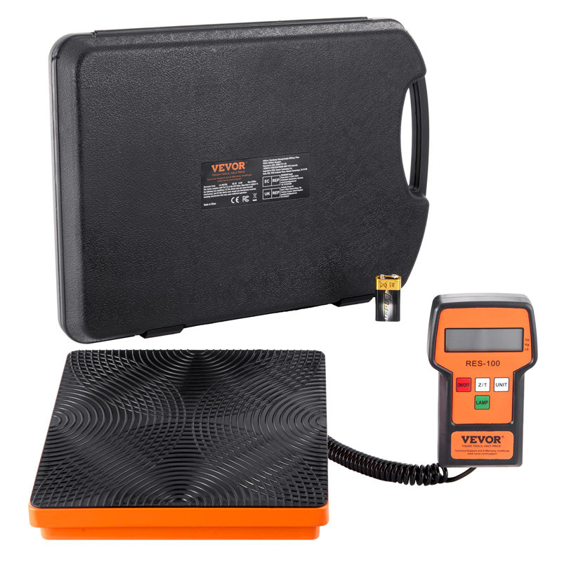 Balance réfrigérante 220 LBS HAVC charge récupération récupération Fréon, avec télécommande câblée, balance de récupération numérique 5G haute précision avec boîtier et pile sèche