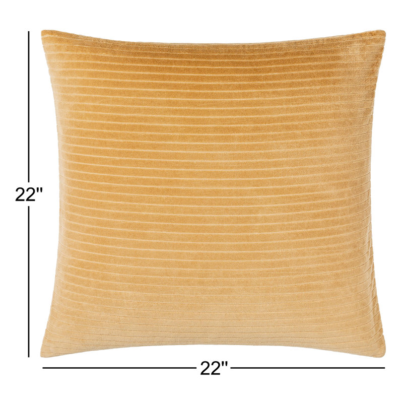 Coussin Alda, 22 po x 22 po, Polyester/ Bourre en polyester, Chameau