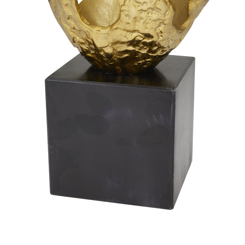 Sculpture en aluminium Manhart, Doré