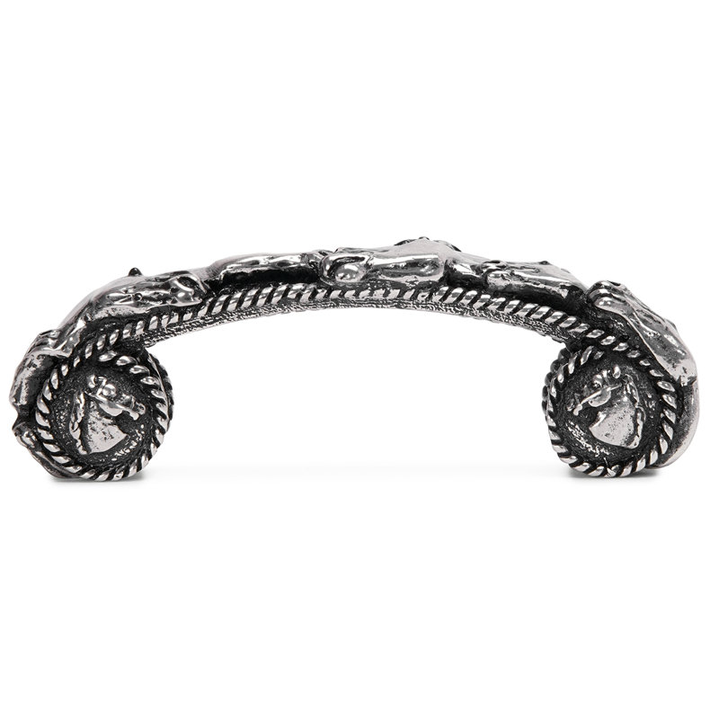 Americana running horse 3 inch center to center pull in finish Oil Rubbed Bronze, Silver