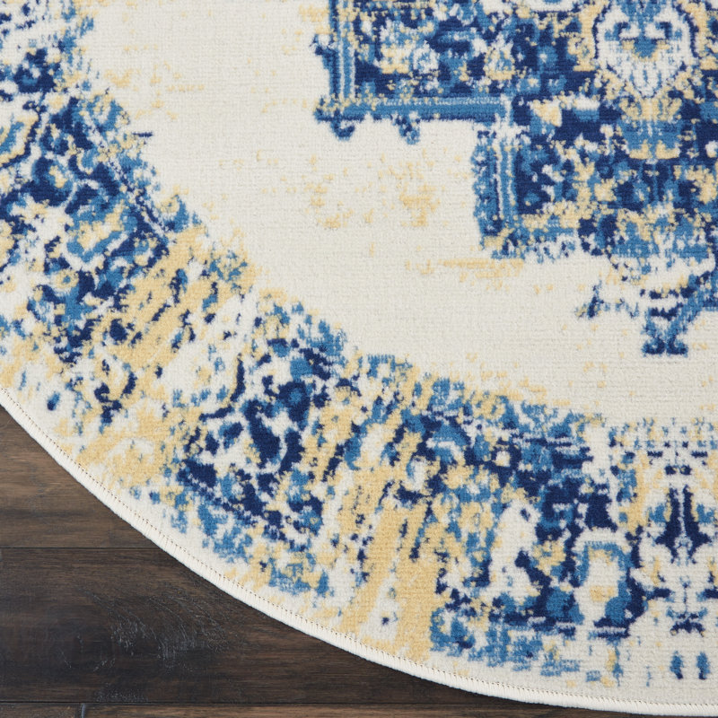 Skender Oriental Indoor Rug, Round 8'