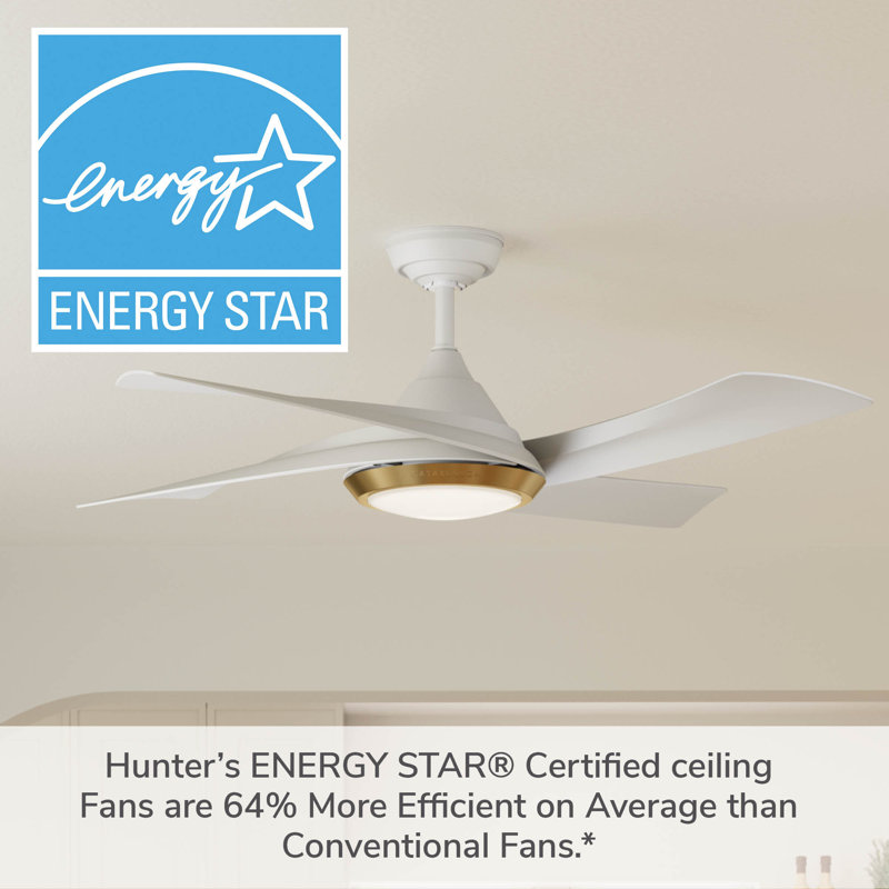 Casablanca 52 inch Vespucci ENERGY STAR® Damp Rated Ceiling Fan with Lights and Remote, White