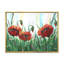 Fleurs de coquelicot rouge vif sur un pré vert - peinture sur toile-59843284-59843280