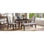 Ensemble de table de salle à manger 6 pièces, table rectangulaire de 60 po, 4 chaises capitonnées à dossier haut et 1 banc pour la salle à manger et la cuisine (espresso)-1029701530-1029701510-1029701505-1029701507