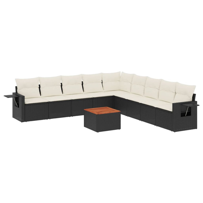 Vidaxl Garden Sofa Set Black