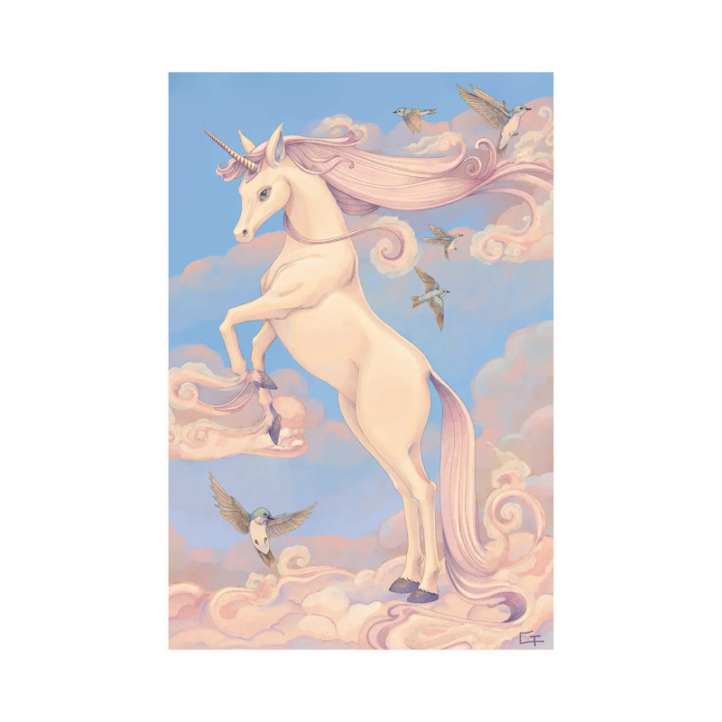 Unicorn - Wrapped Canvas Painting, 20.32 cm H x 30.48 cm W