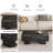 Modern Simple Black Marble Texture MDF Coffee Table - 43.3"X21.6"X17.2" Practical Model.Making It An Ideal Addition To Any Living Room Or Apartment.W1151134965