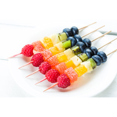 Fresh Fruits On Sticks by FotoMaximum - Wrapped Canvas Print