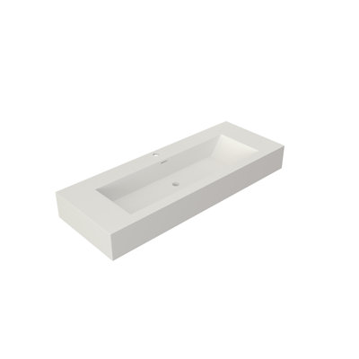 48 Inch Solid Surface Basin, Matte White Color