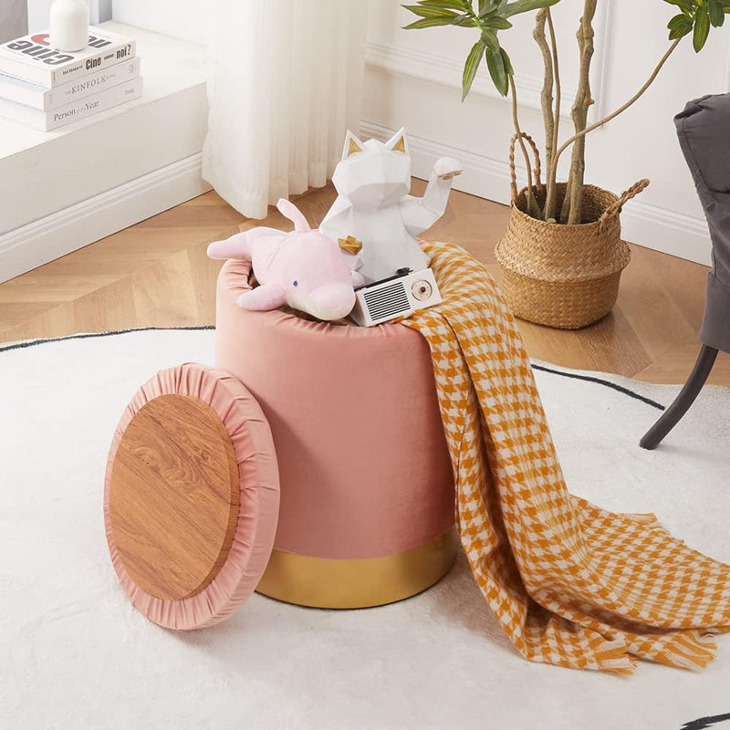 Accent Stool, Light Pink
