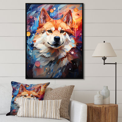 Popart Shiba Inu Spirit II sur impression sur toile