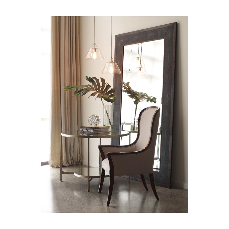 Luxe Round Glass Dining Table, Gilded Iron