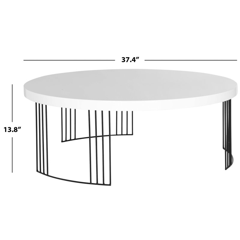 Table basse 3 pieds Makeda, blanc