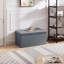 Massas 76cm Wide Faux Leather Tufted Rectangle Solid Colour Ottoman with Storage-621787153