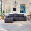 Canapé modulaire gris foncé comprimé