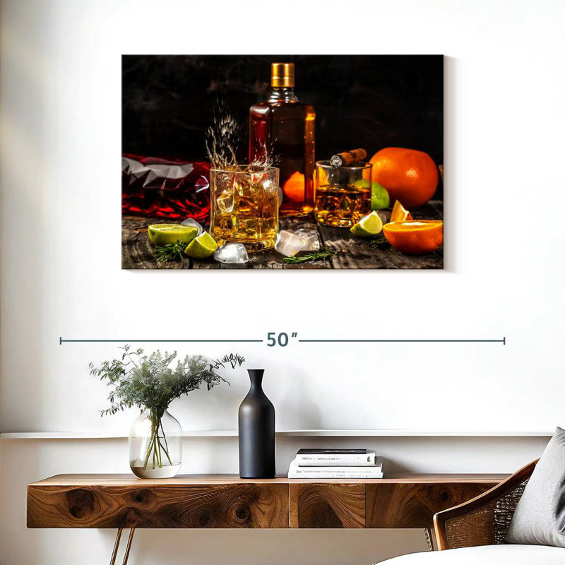 Yarlin, agrume, whisky et cigare, H 24 po x l 36 po