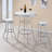 Glossy White and Chrome Round Bar Table