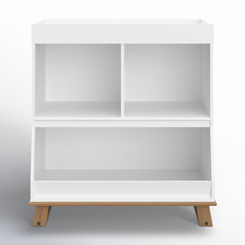 Table à langer moderne, Blanc / bois flottant rétro