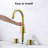 2 Handle 3 Hole Bathroom Faucet, Brushed Gold Finish, 360 Swivel Spout, Water Saving Design, Material, For Rv And Public System, Quick Installation