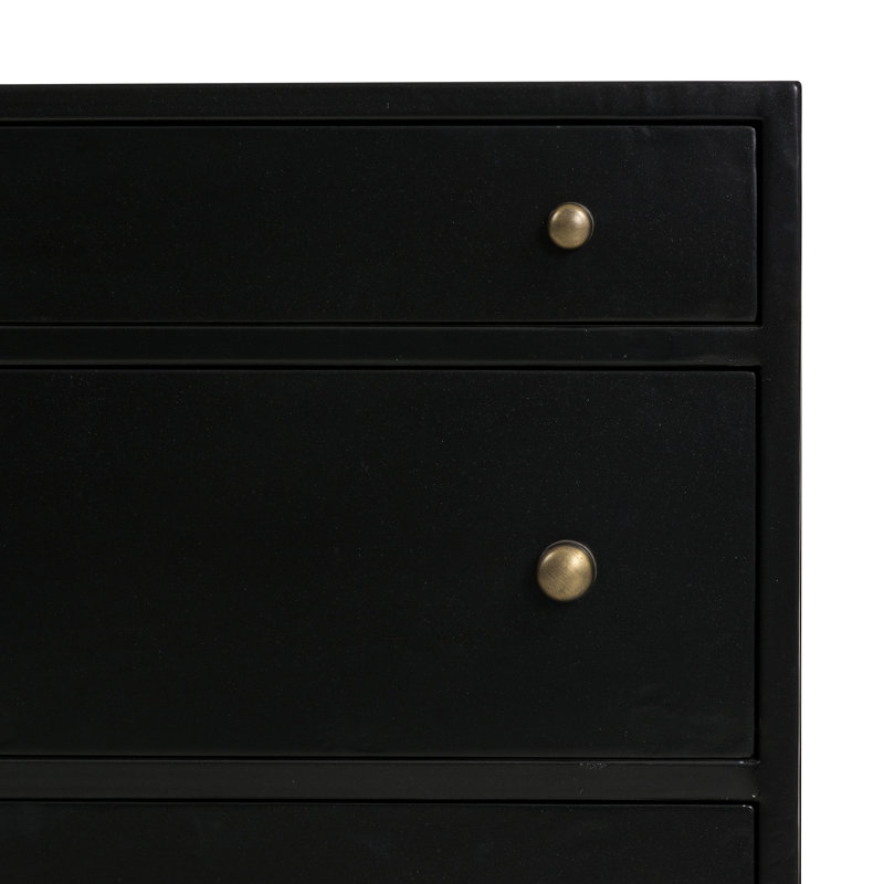 Belmont 3 - Drawer Nightstand in Black
