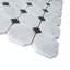 Polished 1" x 6" Marble Octagon and Dot Mosaic Wall & Floor Tile