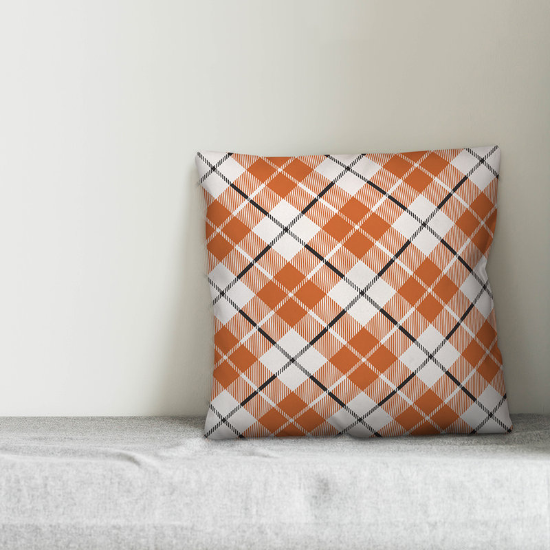  Coussin d'automne, 20 po x 20 po, Orange, Housse de coussin seulement - sans coussin