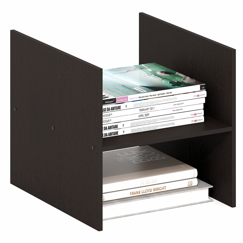 Insertion cubique Furinno CUBICLE, Chêne foncé, 15,1 po x l 12,9 po x H 12,9 po