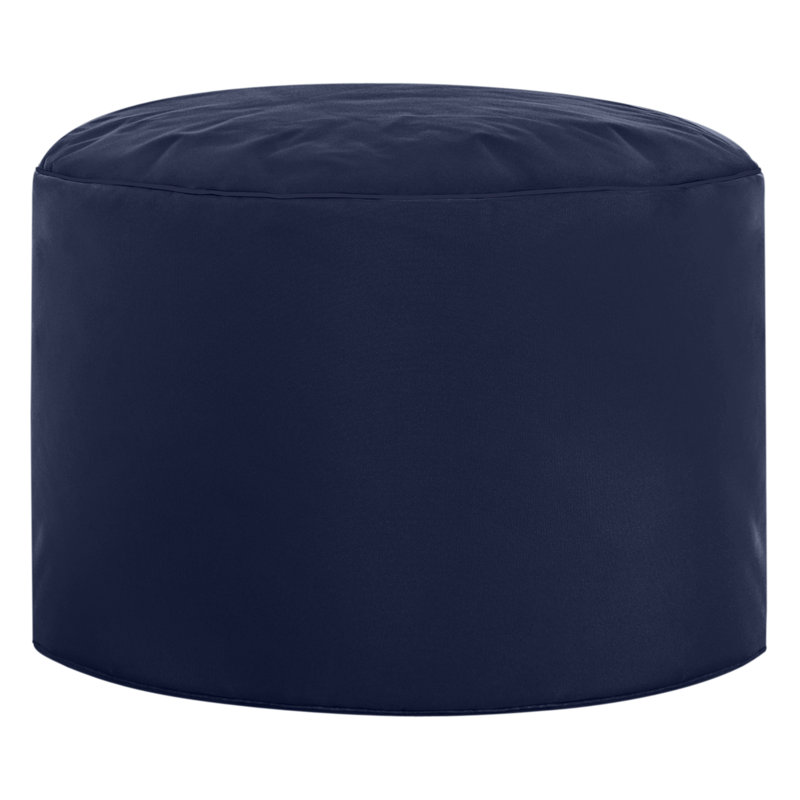 Repose-pieds pouf rond 20 po Goku, hydrofuge, Bleu marine