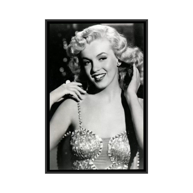Marilyn Monroe I by Radio Days - Print on Canvas, 66.04 cm H x 45.72 cm W, Black Framed