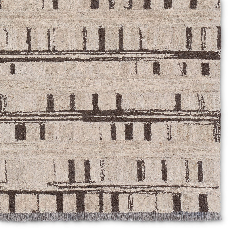 Lexxi Tufted Striped Area Rug, Rectangle 8' x 10', Brown/Tan