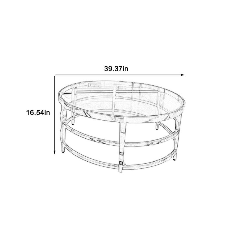 Table basse en acier inoxydable titane lisse