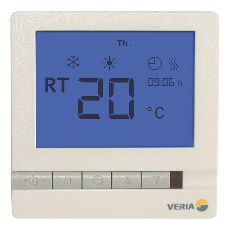 9cm L x 9cm W 230V Underfloor Heating Thermostat with Programmable Thermostat
