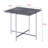 Madelyn Engineered Stone Top End Table with Chrome Finish