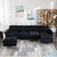 Canapé modulaire en L 110,6 po avec repose-pieds mobile pour salon-1108026845