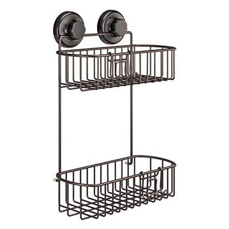 Mahak Suction Stainless Steel Shower Caddy, Bronze