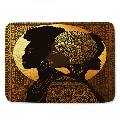 Tapis de bain doré pour femme