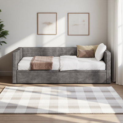 Upholstered Daybeds with Trundle, Twin-to-King Convertible Daybed