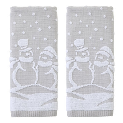 SCENIC SNOWMEN JACQUARD HND-GRAY
