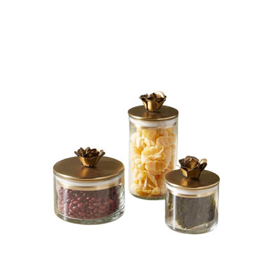 Rose Botanical Canister, Set of 3