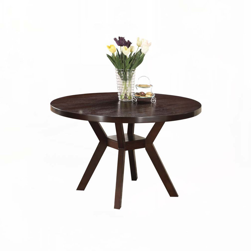 Wood Top Dining Table With Cross Base