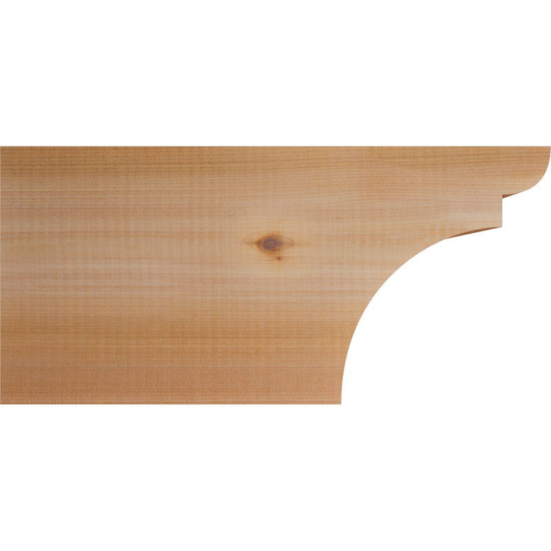 Yorktown Smooth Rafort Tail, Cèdre rouge, H 8 po x l 16 po x P 5,5 po