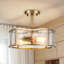Plafonnier semi-encastré cylindrique en verre 2 lumières Kourtney-2123053935