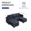 Canapé modulaire à accoudoirs carrés 86,21 po-71022328