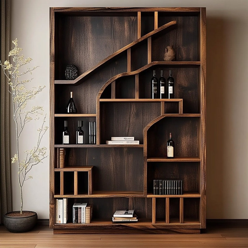 Simple and Retro Design Display Cabinet