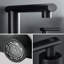 Robinet de salle de bain noir mat à cascade, drain escamotable à 2 poignées, tuyau d'alimentation, 8 robinets de 8 pouces noirs, robinet, 2 poignées, ligne-121617413