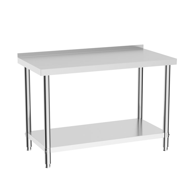 Kitchen Island with Stainless Steel Top, 80cm H x 120cm W x 60cm D