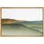 Paysage abstrait, montagnes dorées et vertes encadrées sur toile-95982540-95982541