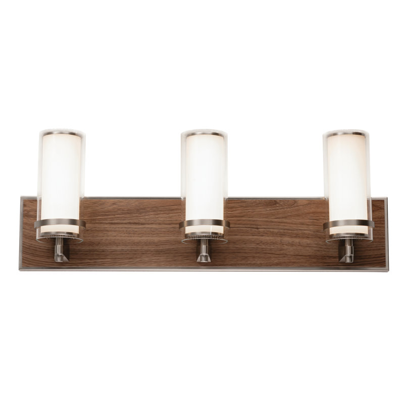 Makela 3 - Light Dimmable LED Vanity Light, Satin Nickel