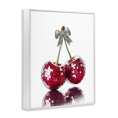 «Cherry Disco Balls», estampe numérique, design par Christine Simpson Art